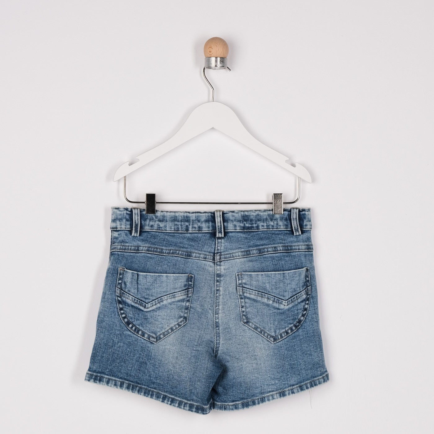 Panco Denim Shorts, Glossy