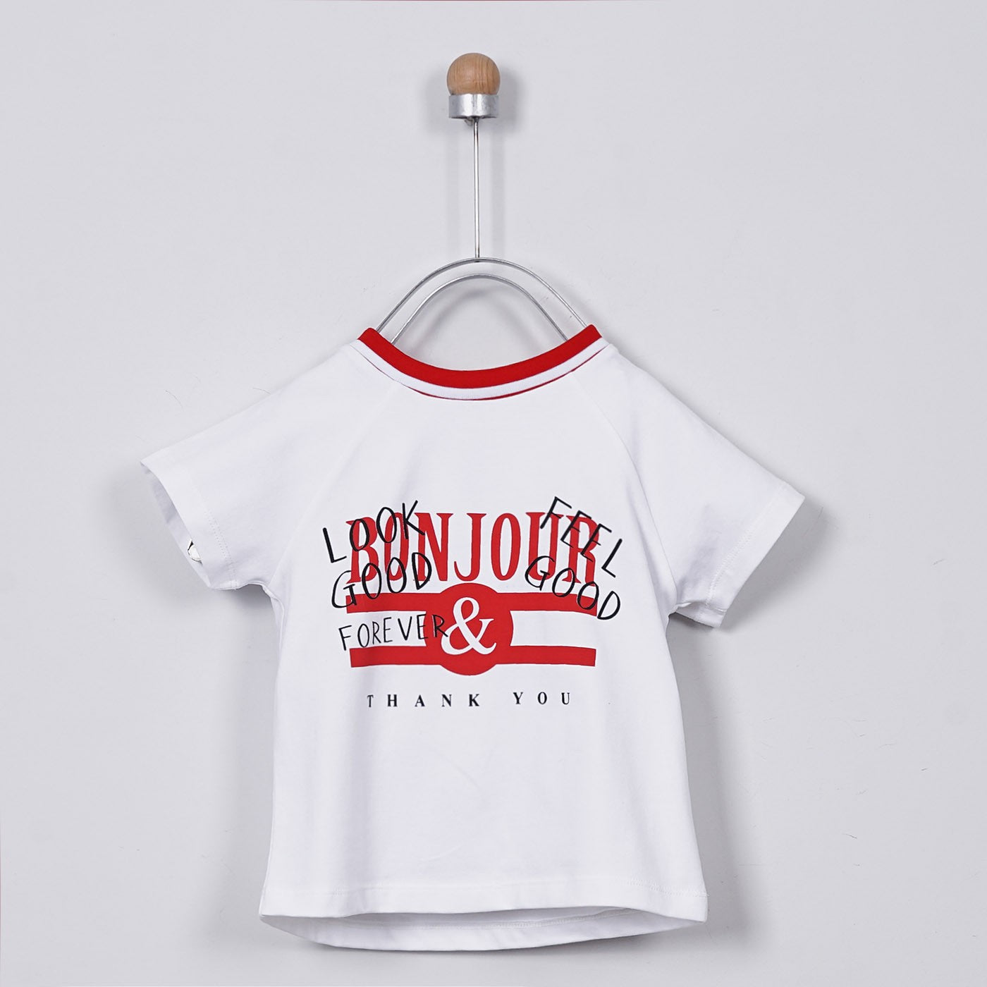 Red Love Girl Short Sleeve Bodysuit