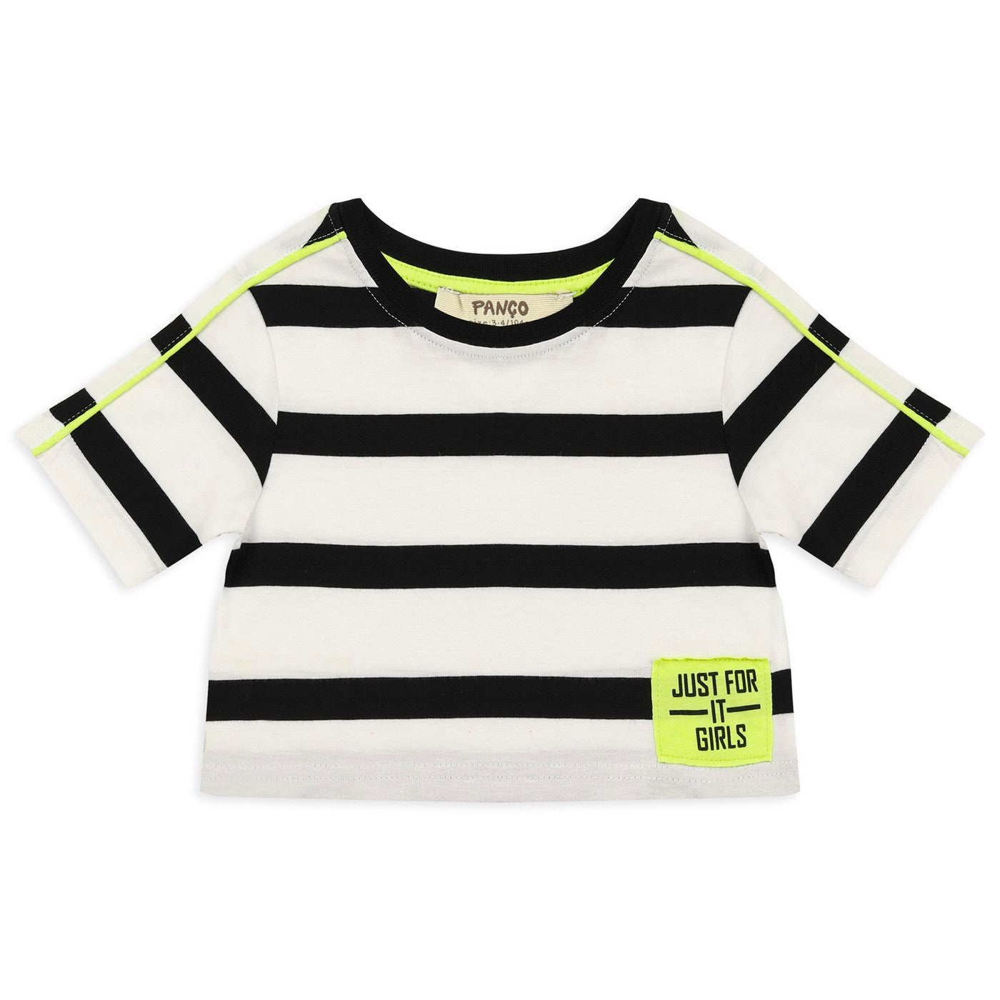 Panco T-Shirt Striped, Lime