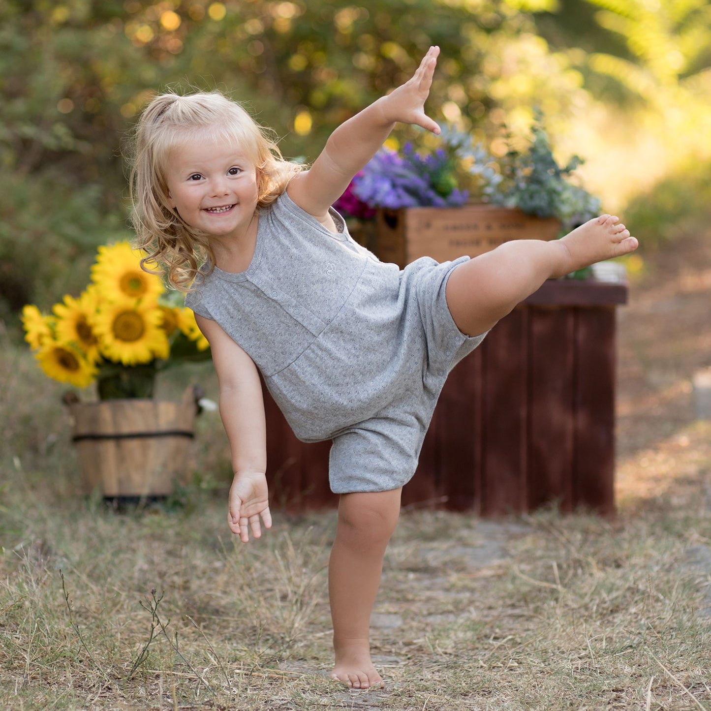 OrganicEra Romper, Jacquard Rib