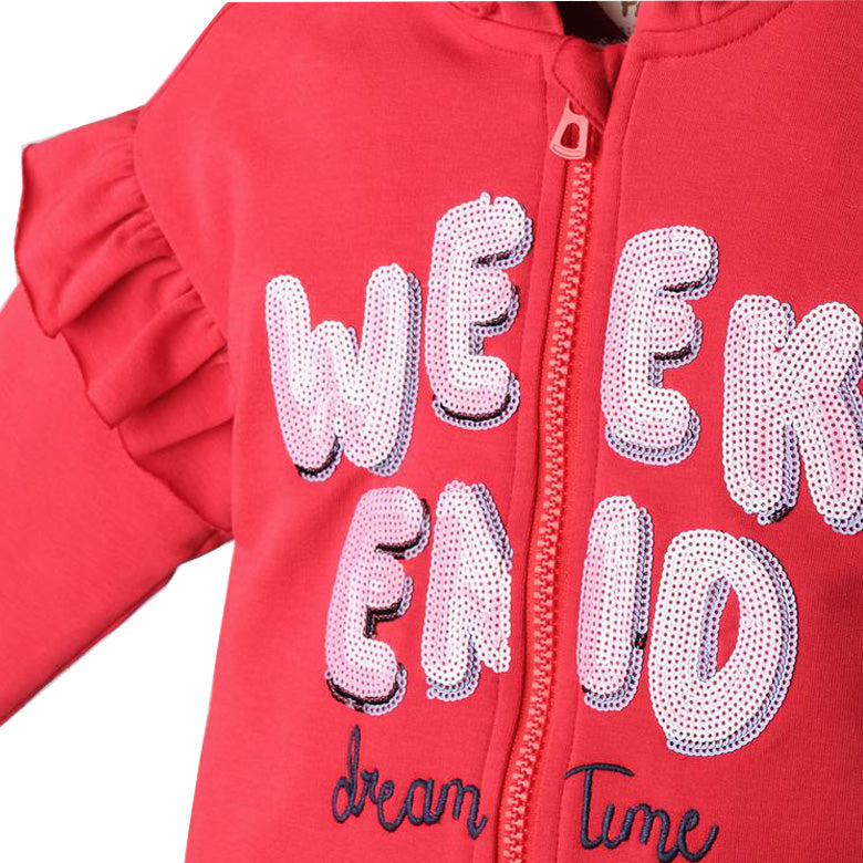 Weekend Girl Sweatshirt with Zipper