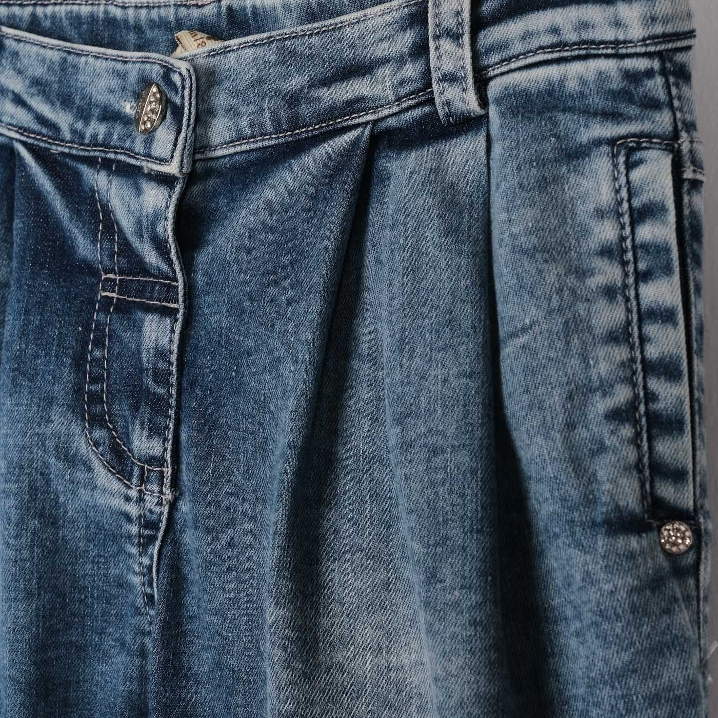 Baby Girl Denim Pants With Buttons On The Front