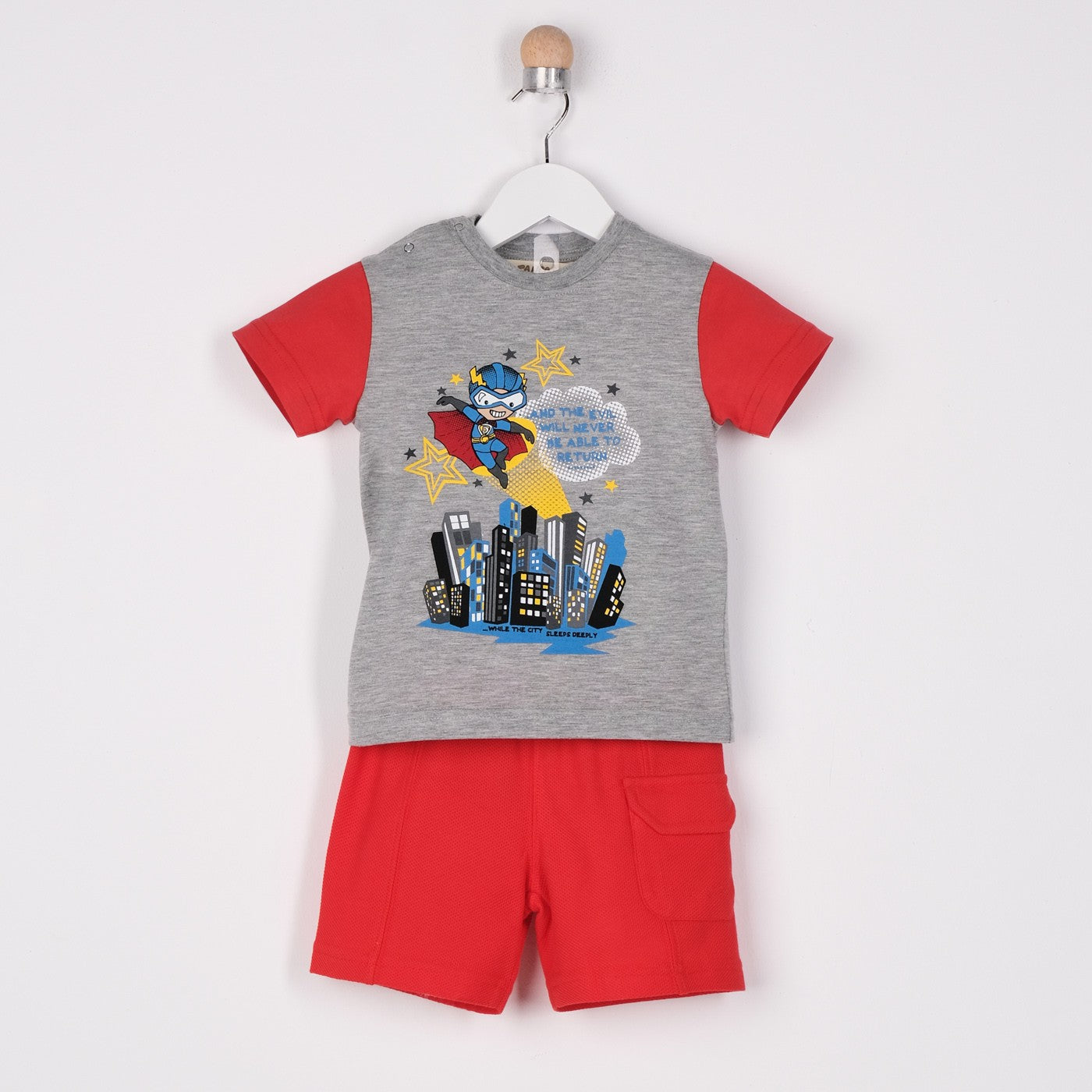 Panco T-Shirt & Short Set, Plunk
